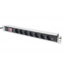 Digitus pikendusjuhe 7-pesa PDU 19" 1U 16A 4000W 2m