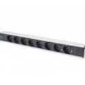 Power strip PDU 19 ", 1U, 8 sockets, power: 16A, 4000W, aluminum, 2m