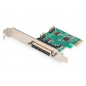 Karta rozszerzeń/Kontroler LPT/RS232 PCI Express, 1xDB25 2xDB9, Low Profile, Chipset: AX99100