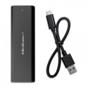 Qoltec 50312 storage drive enclosure SSD enclosure Black M.2