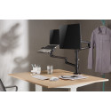 Gembird MA-DA-04 Adjustable desk mount with monitor arm and notebook tray, 17”-32”, up to 8 kg