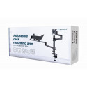 Gembird MA-DA-04 Adjustable desk mount with monitor arm and notebook tray, 17”-32”, up to 8 kg