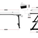 GAMING DESK HUZARO HERO 2.5 WHITE