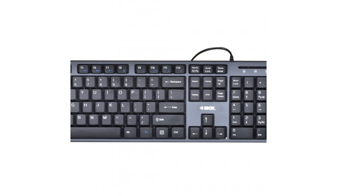 iBox IKMS606 klaviatuur hiir kaasas kodu USB QWERTY UK inglise must