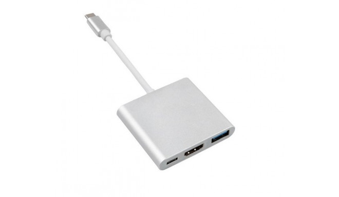 Maclean MCTV-840 USB graafikaadapter 4096 x 2304 pikslit hõbedane