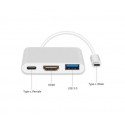 Maclean MCTV-840 USB graphics adapter 4096 x 2304 pixels Silver