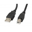 Lanberg CA-USBA-10CC-0050-BK USB cable 5 m USB 2.0 USB B Black