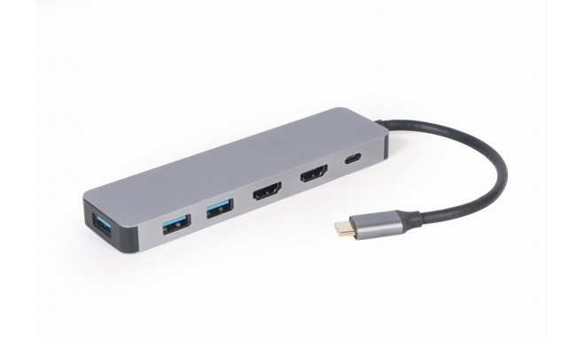 Gembird A-CM-COMBO3-03 USB Type-C 3-ühes multiport adapter (Hub + HDMI + PD)