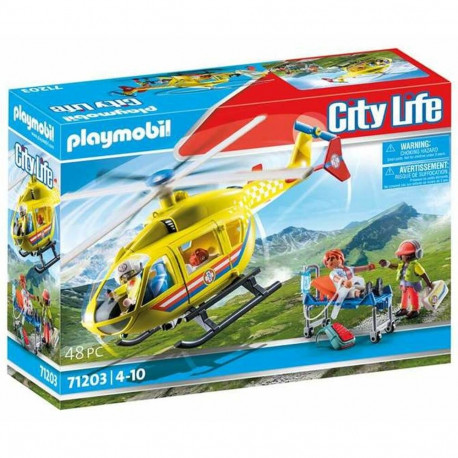 Tegevuskujud Playmobil Rescue helicoptere 48 Tükid, osad