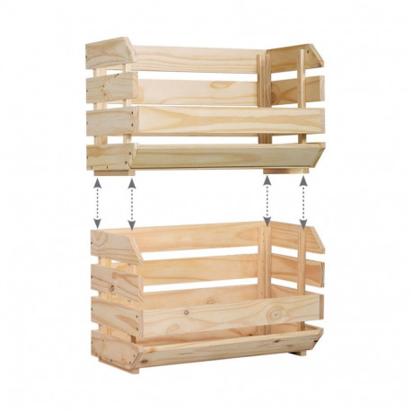 Virnastatav Organiseerimiskarp Astigarraga 60 x 28,5 x 35,3 cm Puit Mänd