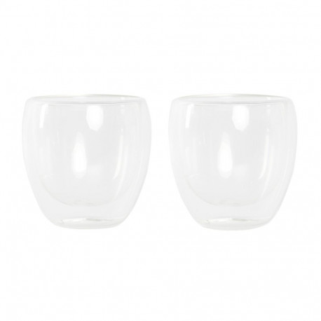 Glāžu komplekts DKD Home Decor Caurspīdīgs Stikls Borosilikāta glāze 250 ml