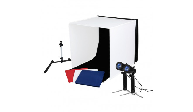 Caruba Portable Fotostudio 40x40x40cm met Losse Halogeen Lampen