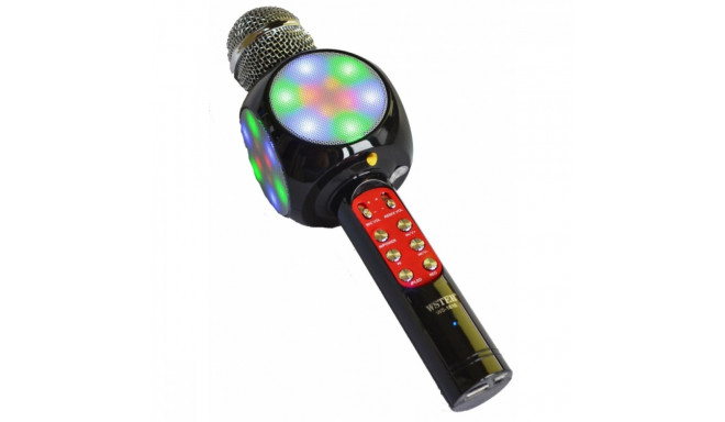 Goodbuy LED 360 karaoke mikrofons ar Bluetooth skaļruni | 5W | aux | balss modulators | USB | Micro 