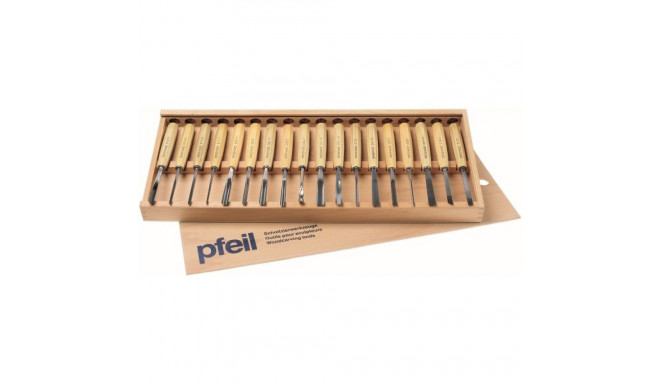 Wooden box for 18 pcs carving chisels