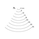 Long bent carving chisel Pfeil 7L/4