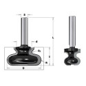 FINGER PULL BIT Z2 S=8 D=22/38.1x20.7x55.4 R=6 RH