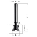 DOVETAIL BIT A14 HW Z2 S=8 D=12.7x12x45 RH