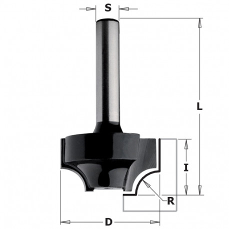 OVOLO BIT HW Z2 S=8 D=25.4x14.3x46 R=6.3 RH