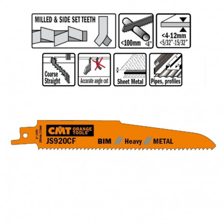 Tiigersae lehed 5 tk, metallile (bim) 150x2.9x9 TPI