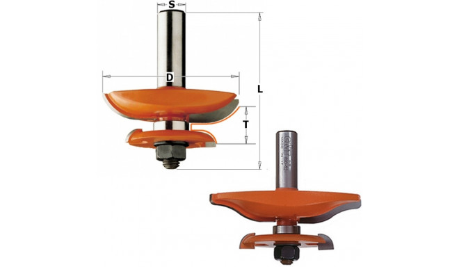 RAISED PANEL BIT W/BACK CUTTER HM S12 D63.5