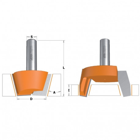2 osaline paranduskomplekt tehiskivile HM S=12 D=47.6-63x20 RH