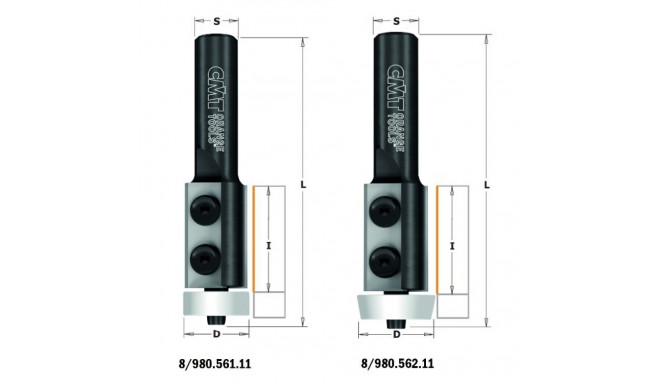 SOLID SURFACE FLUSH TRIM BIT W/ INSERT KNIVES HW S=12 D=19,05x30x83 RH