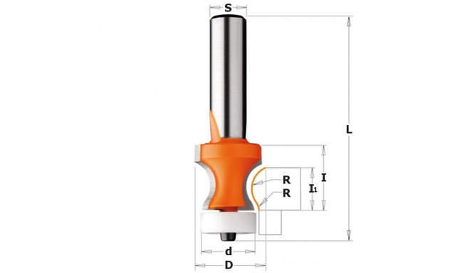 COUNTERTOP TRIM NO-DRIP FOR CORIAN HW S=12 D=25.4x22 R=7.93