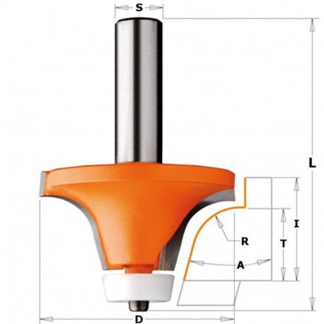 BEVEL CUTTER FOR CORIAN S=12 D=50,8X25,4