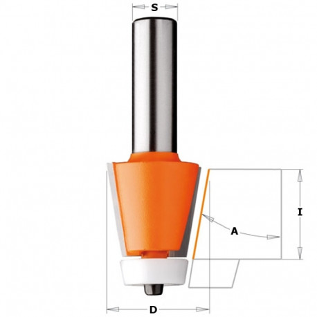 BEVEL CUTTER FOR CORIAN S=12 D=31,7X22,2 15^