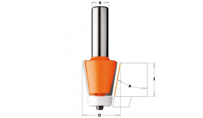 BEVEL CUTTER FOR CORIAN S=12 D=31,7X22,2 15^ R