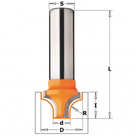 HW DECORATIVE OGEE BIT Z2 S=12 D=35X25 R=12,7