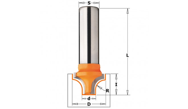 HW DECORATIVE OGEE BIT Z2 S=12 D=35X25 R=12,7