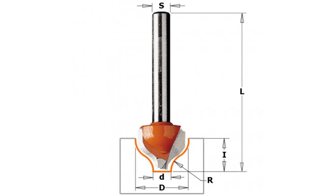 HW DECORATIVE OGEE BIT Z2 S=12 D=19X13 R=3,2