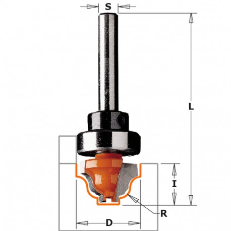 Dekoratiiv profiil otsfrees, laagriga HM S=8 D=28.6x13.3