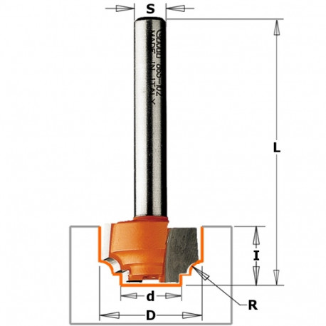 CLASSICAL BEAD BIT HM S=8 D=12,7X12,7