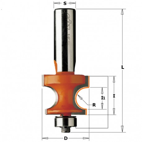 Serva ümar-profiil otsfrees HM S=12 D=22.2x15 R3.2