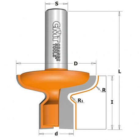 Näpusoone otsfrees HM Z2 S=12 D=47.6x30 R2.38-R7.14