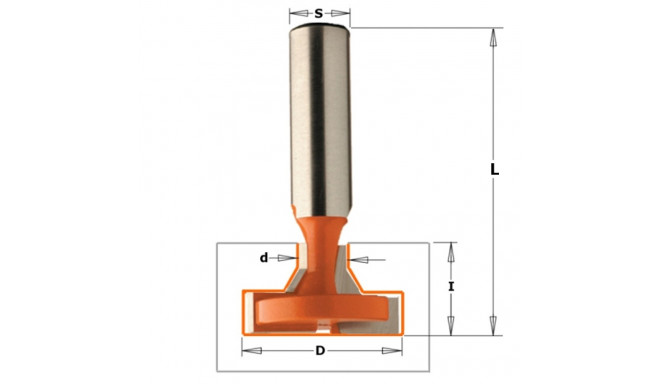 T-SLOT BIT HM S=12 D=9.5 R=30