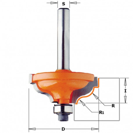 OGEE W/FILLET BIT HW S=8 D=34,2X13