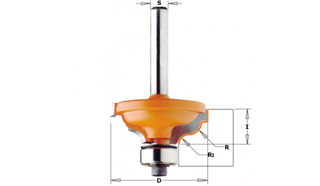 OGEE W/FILLET BIT HW S=8 D=34,2X13
