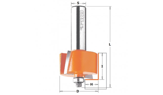 RABBETING BIT W/BRNG HW S=8 D=31,7X12,7