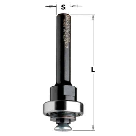Kinitusvõll soonefreesile, laagriga S=8 mm kruvi kinnitusega M5SV.