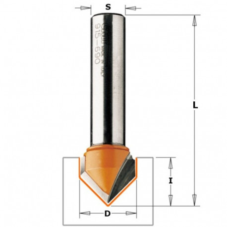 HW V-GROOVING BIT 90° S=8 D=38X28,5X63,5 RH