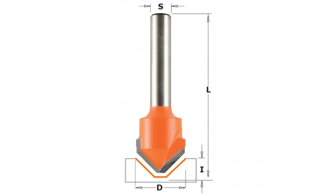 HW V-GROOVING BIT 135° S=8 D=18X3,3X60 RH FOR ALUCOBOND®