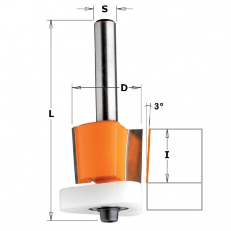 Otsfrees kolmnurk laagriga S=8 D=19x15.87