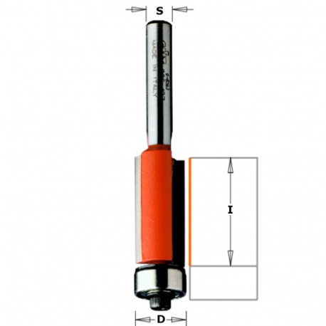 Flush trim bit HM S=8 D=12.7x25.4