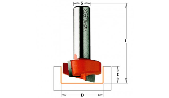 MORTISING BIT HM S=8 D=18 X12