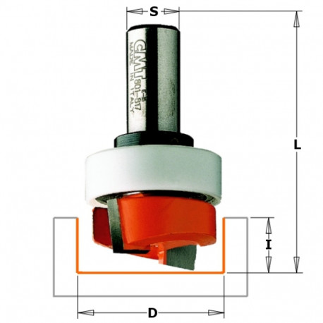 Mortising bit HM S=8 D=16 x19