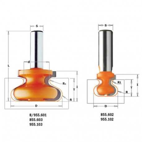 FINGER PULL BIT Z2 S=12.7 D=29x20x60 R2.3/R4.8 RH