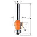 HW FLUSH TRIM ROUTER BIT W/BRNG S=6.35 D=12.7X9.52 R0.4